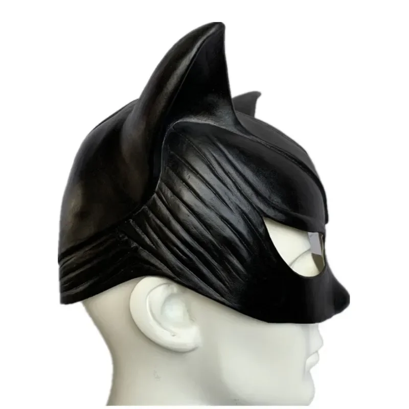Sexy Cat Woman Selina Kyle Latex Mask Superhero Movie Cosplay Costume Halloween Party Masks