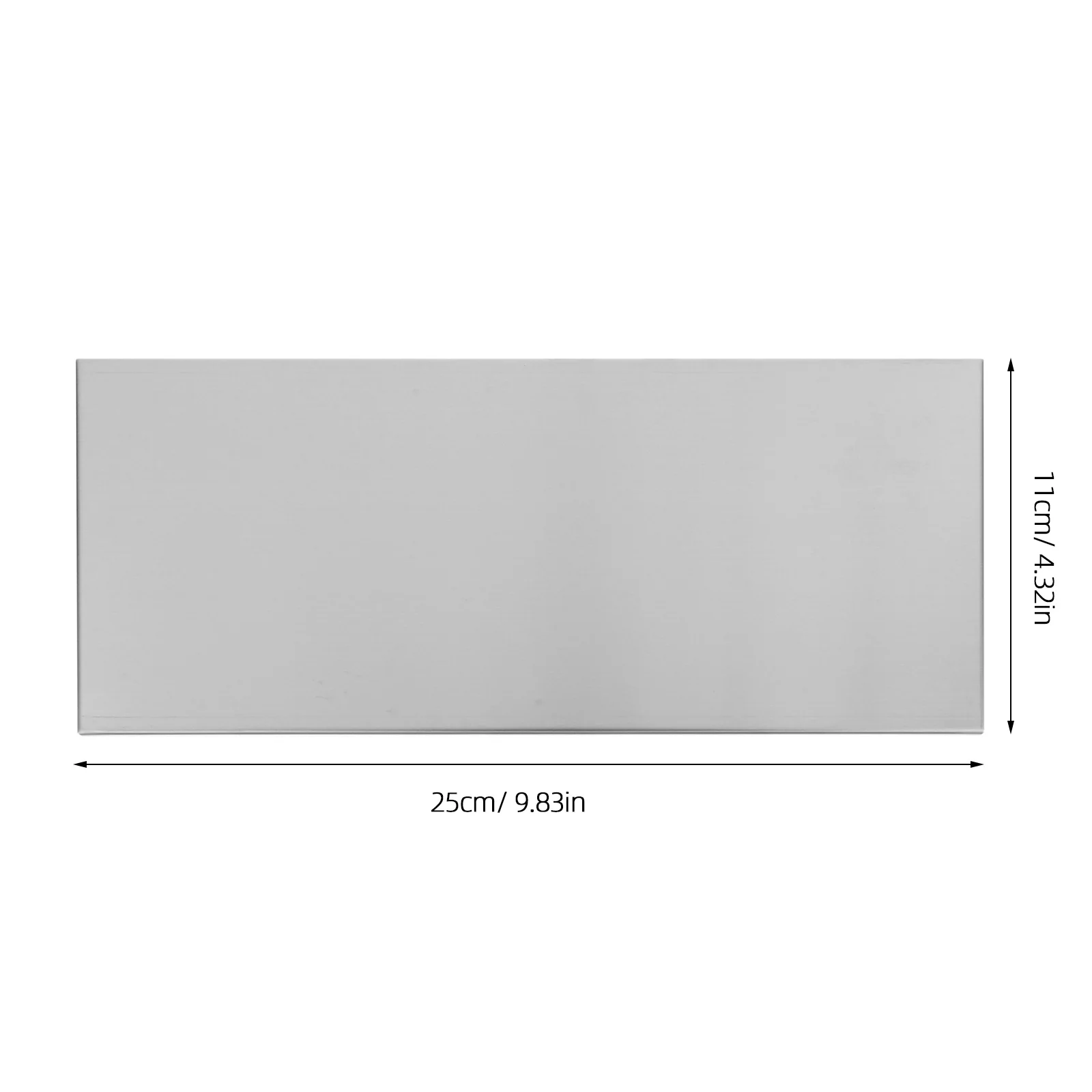 2pcs Blank Metal Door Name Plate 25X11Cm Stainless Steel Self-Adhesive Engravable Office Sign Wall Label For School Apartment