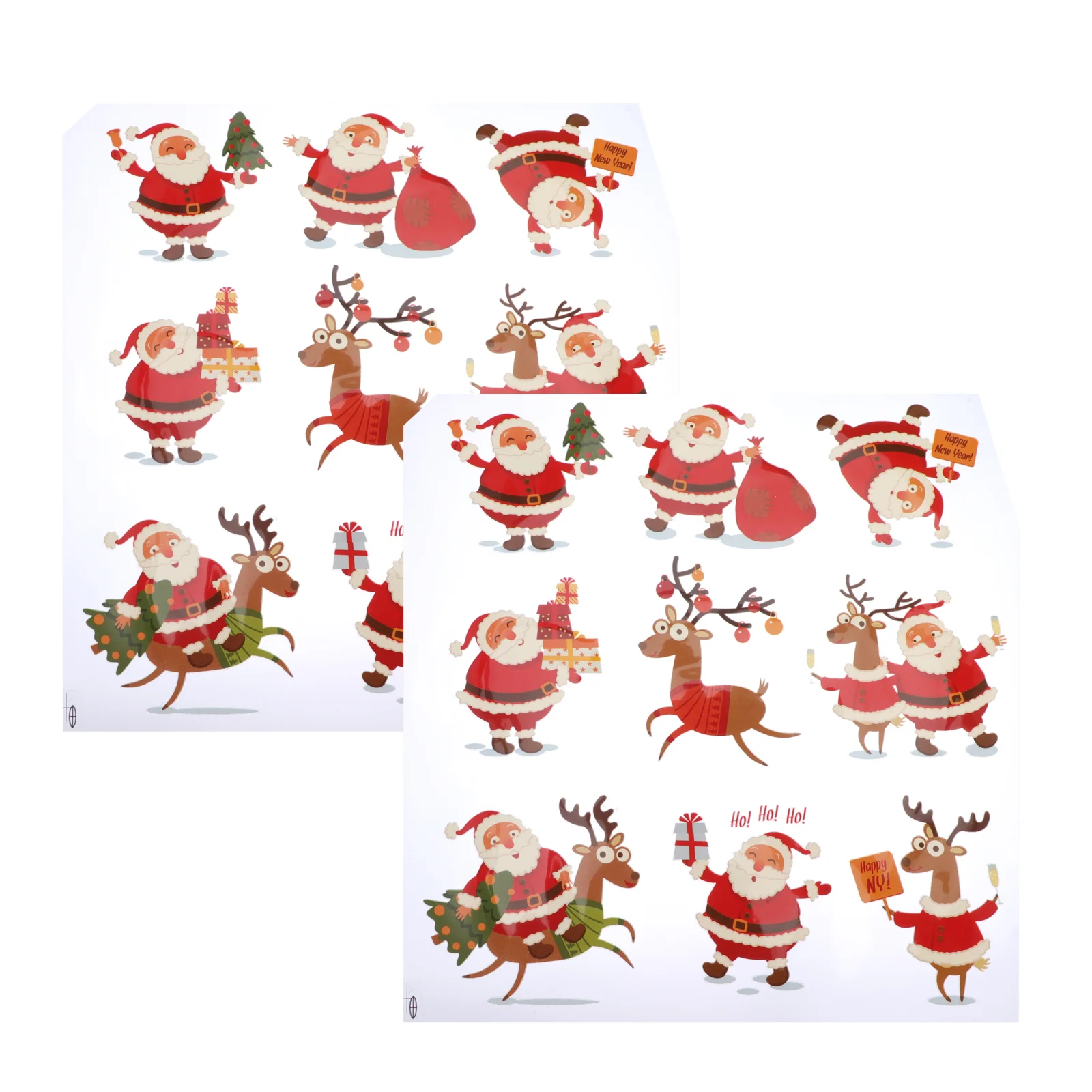 2 Pcs Heat Transfer Printing Christmas Clothes Patch Xmas Sticker Decor Iron Patches Dreses Clothing Sublimation Film Appliques