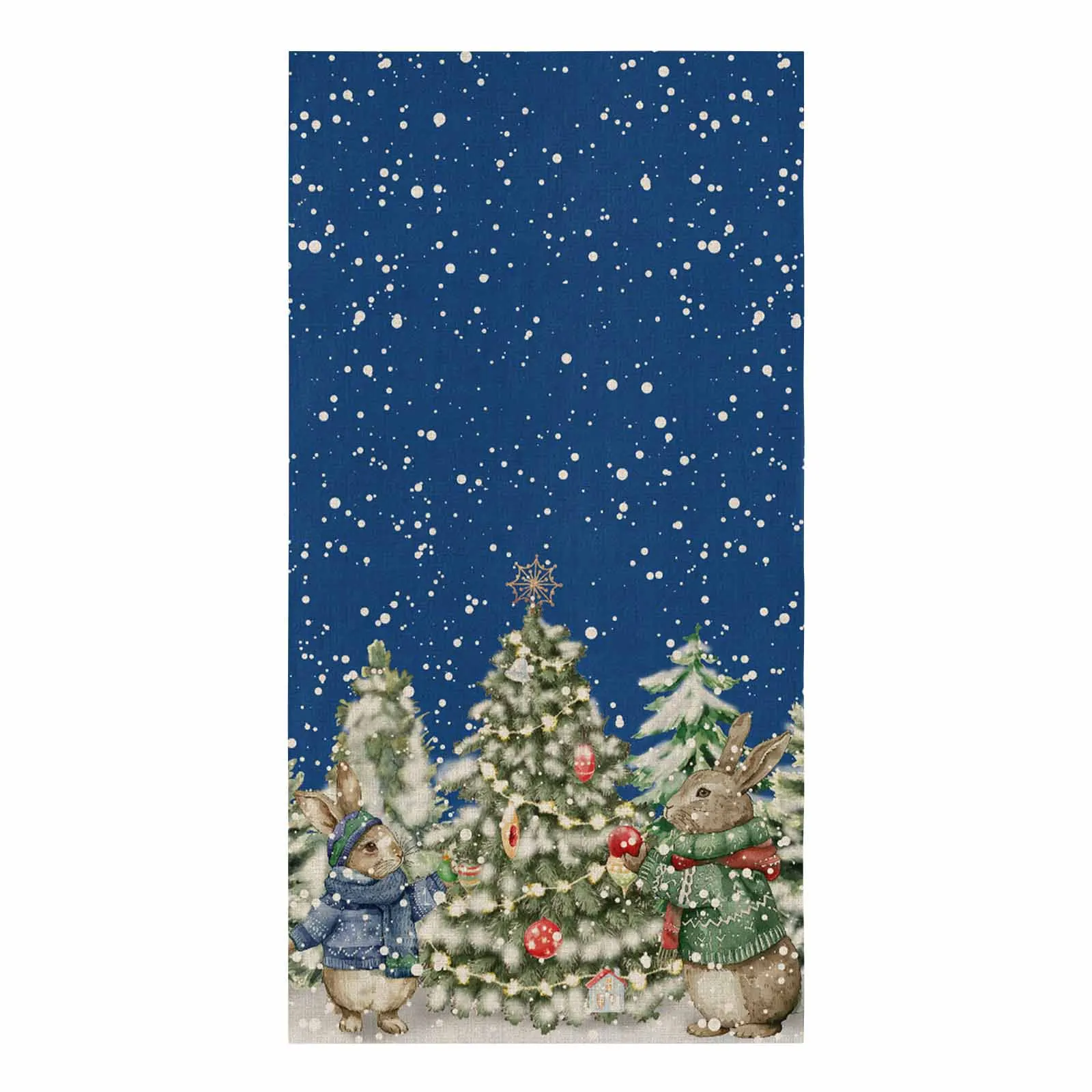 Hand Drawn Vintage Pine Tree 45x75 Microfiber Kitchen Towel for Hand Dry Bathroom Cleaning Cloth Set Printed Beach Towels