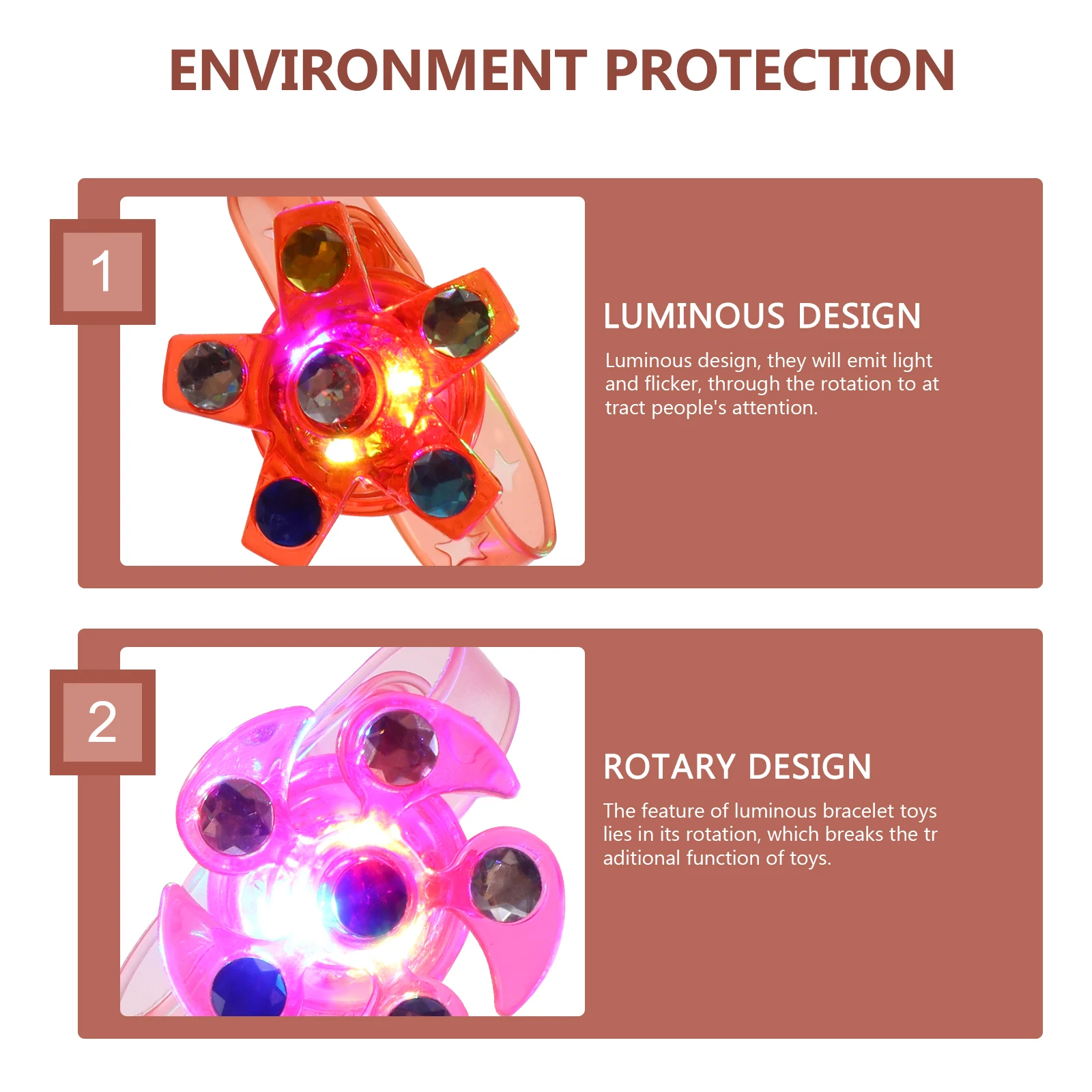 12 Pcs Luminous Kids Watch Durable Plastic Rotating Bracelet Students Wristwatch Child Gift Toys Lovely Safe Creative