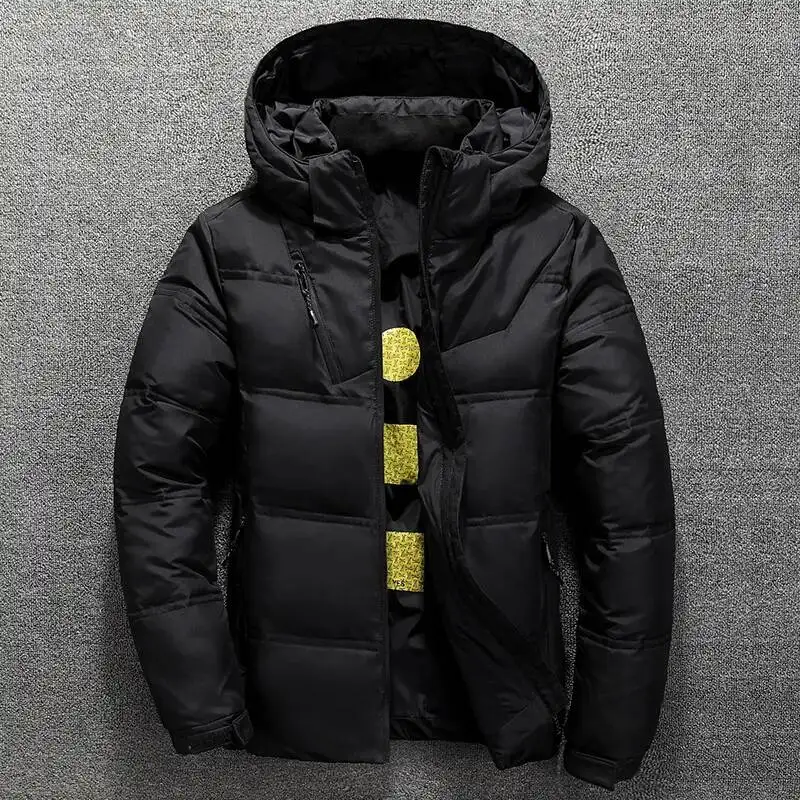Warm Men Coat Casual Autumn Stand Collar Puffer Thick Hat White Duck Parka Male Men's Winter Down Jacket With Hood