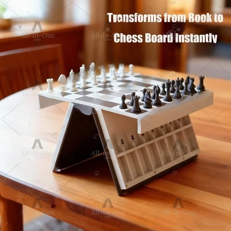 New 3d Printed Folding Magnetic Storage Fun And Practical 3d Printed Chess Book 3d Printed Chess Book Puzzle Desktop Game