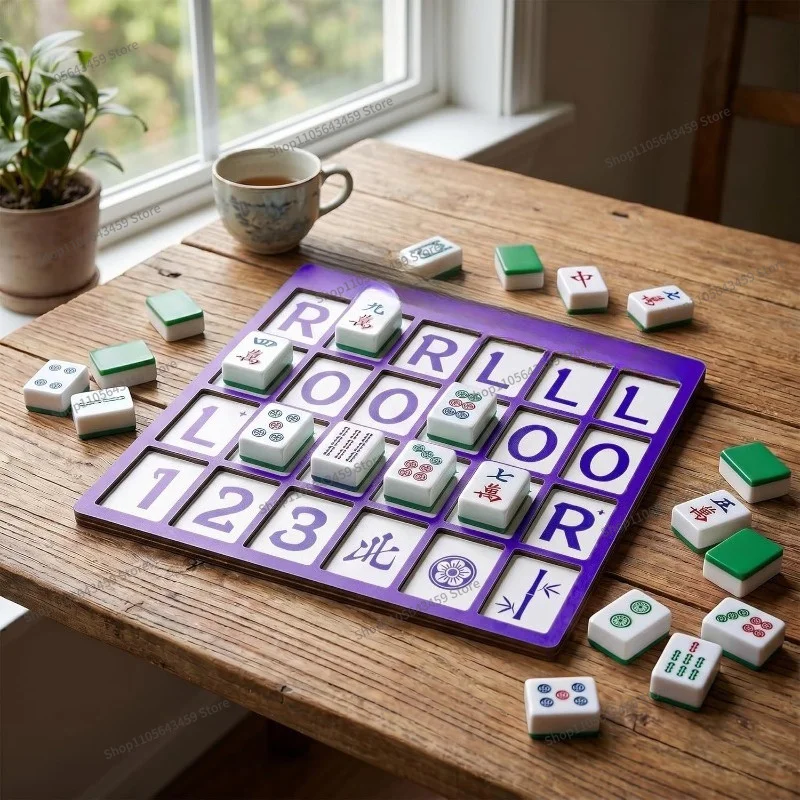 For single mahjong board practice, wooden single mahjong board practice, mahjong lady gift,
