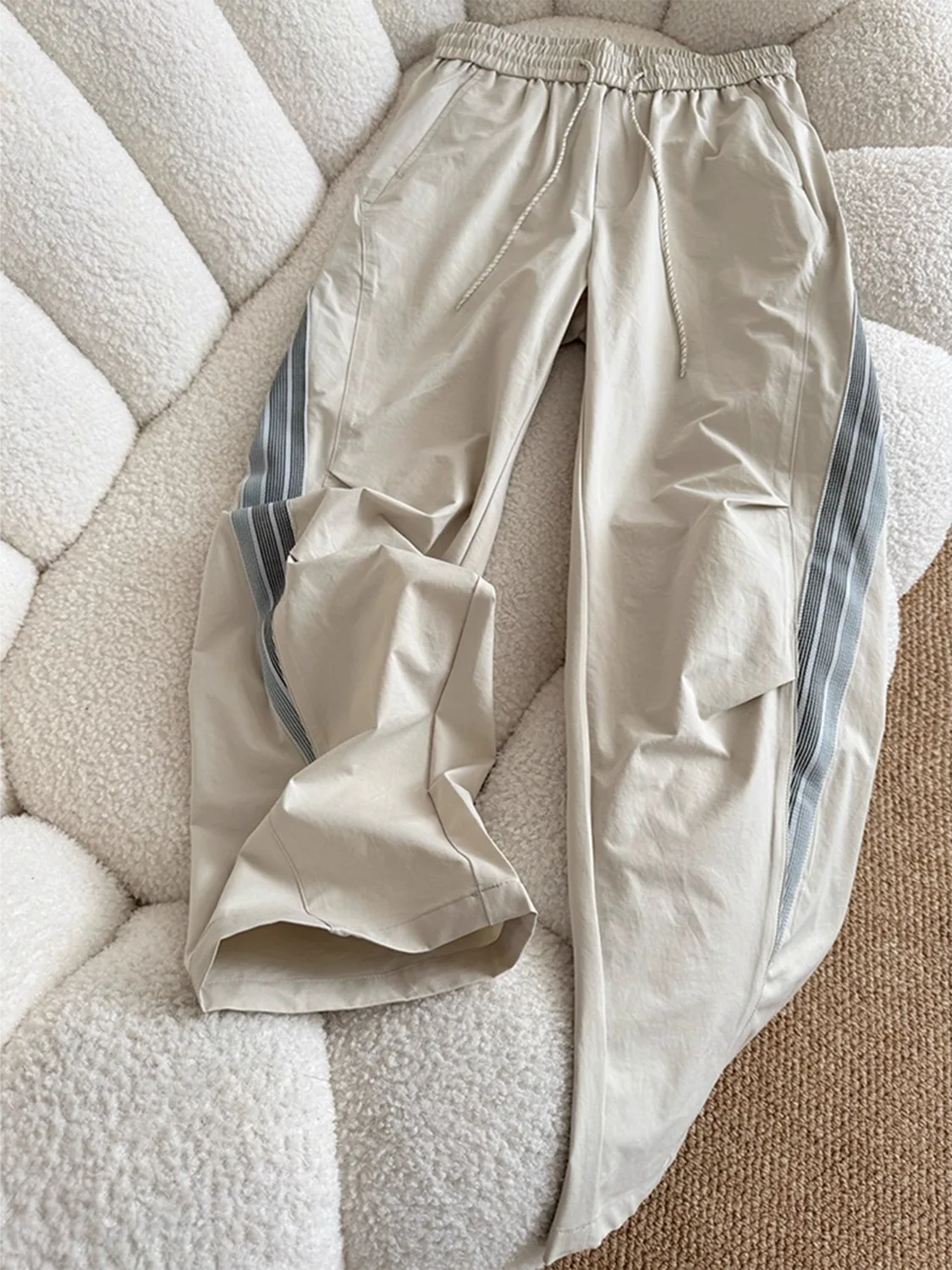 

adient ey Sports Casual Pants Men Women Qui Dry Breathable Autumn Fce Straight Leg Pants Splice Color Blo