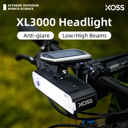 XOSS XL3000 Bike Light 3000Lm Headlight Alu Alloy Ultralight Flashlight Waterproof TypeC Rechargeable 9000mAh Bicycle Front Lamp