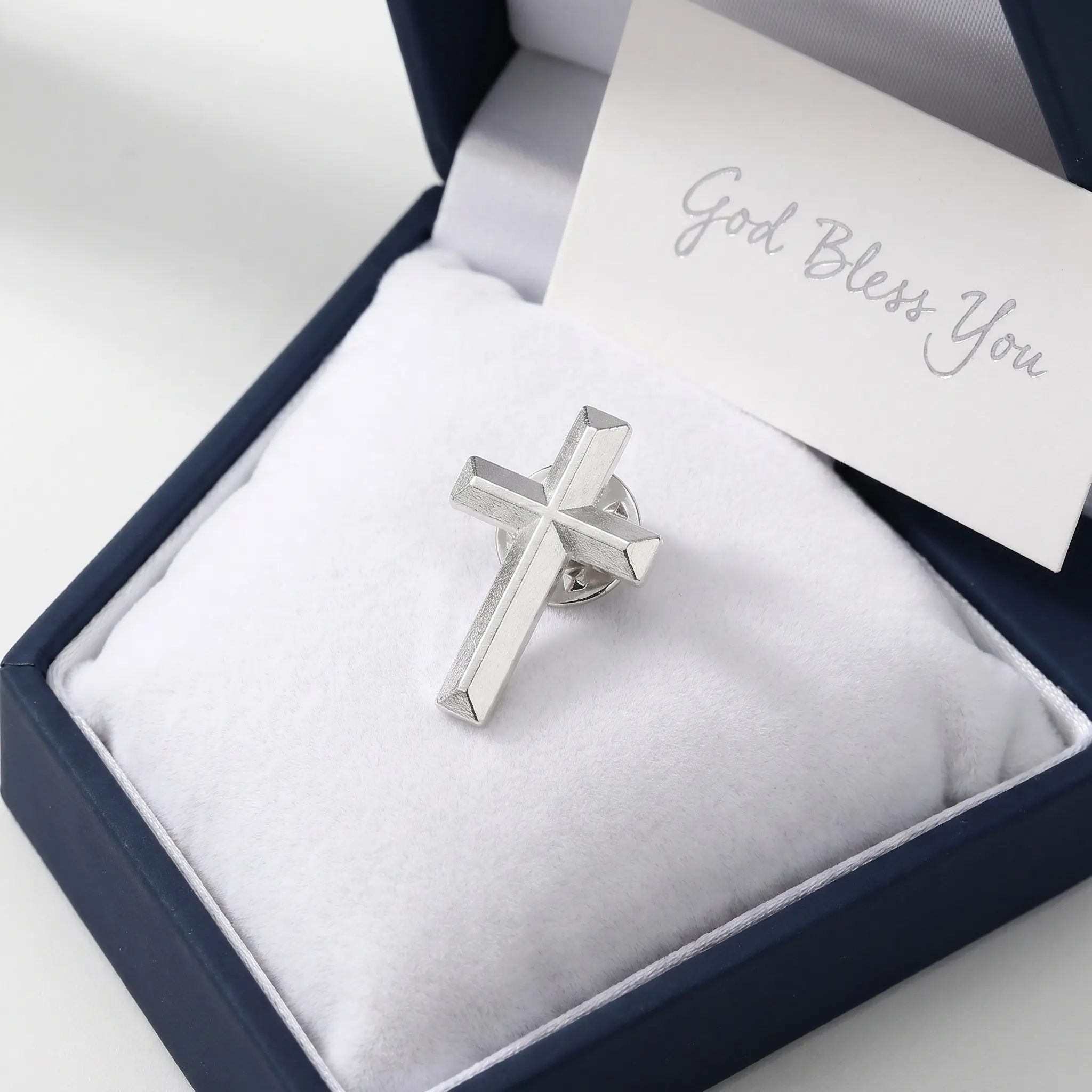 15Pcs Lapel Pins Metal Religious Christian Brooch Pins Vintage Style Church Hat Clothing Accessories Silver