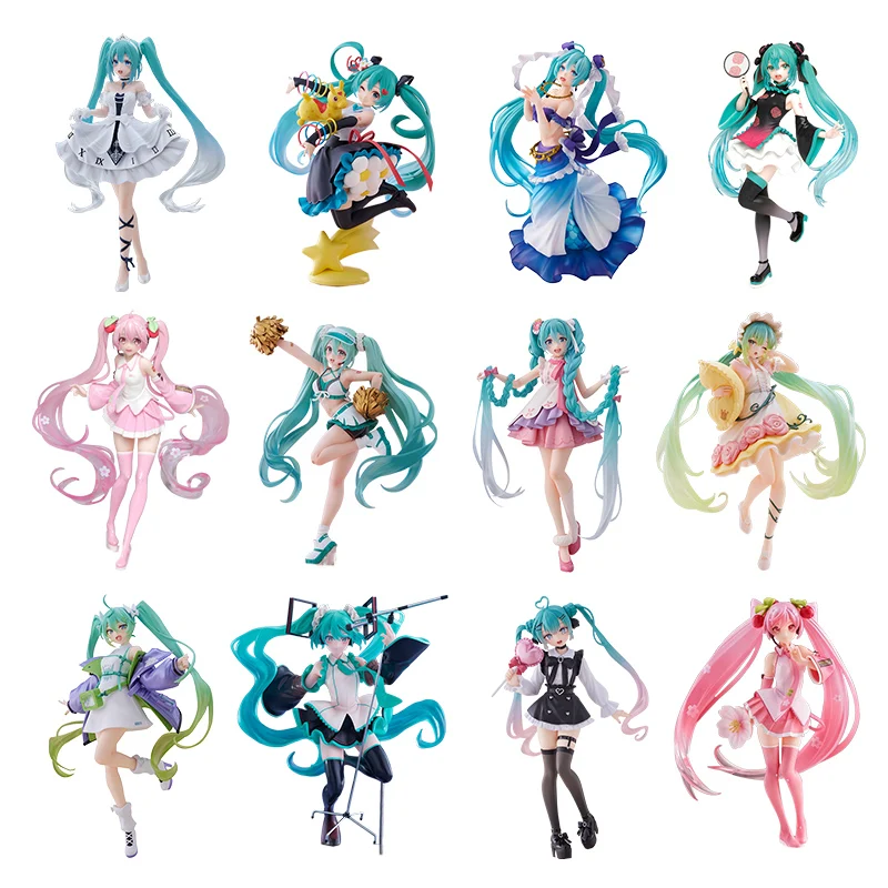 白いアニメーションの初音ミクドレス可動人形チャイナドレス手作りモデル装飾玩具誕生日パーティーシリーズ2024