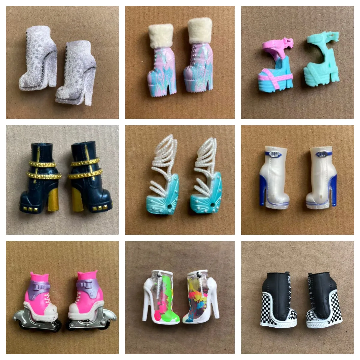 

MINISO Big Fashion Sister Dollhouse Accessories 1/6 Colorful Shoes Boots Socks Decorative Parts for Dollhouses