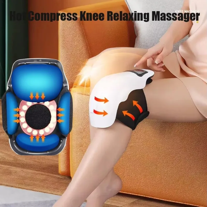 

New Electric Knee Massager Vibration Heating Physiotherapy for Knee Joints Muscle Relax Infrared Thermal Therapy Foot Massage