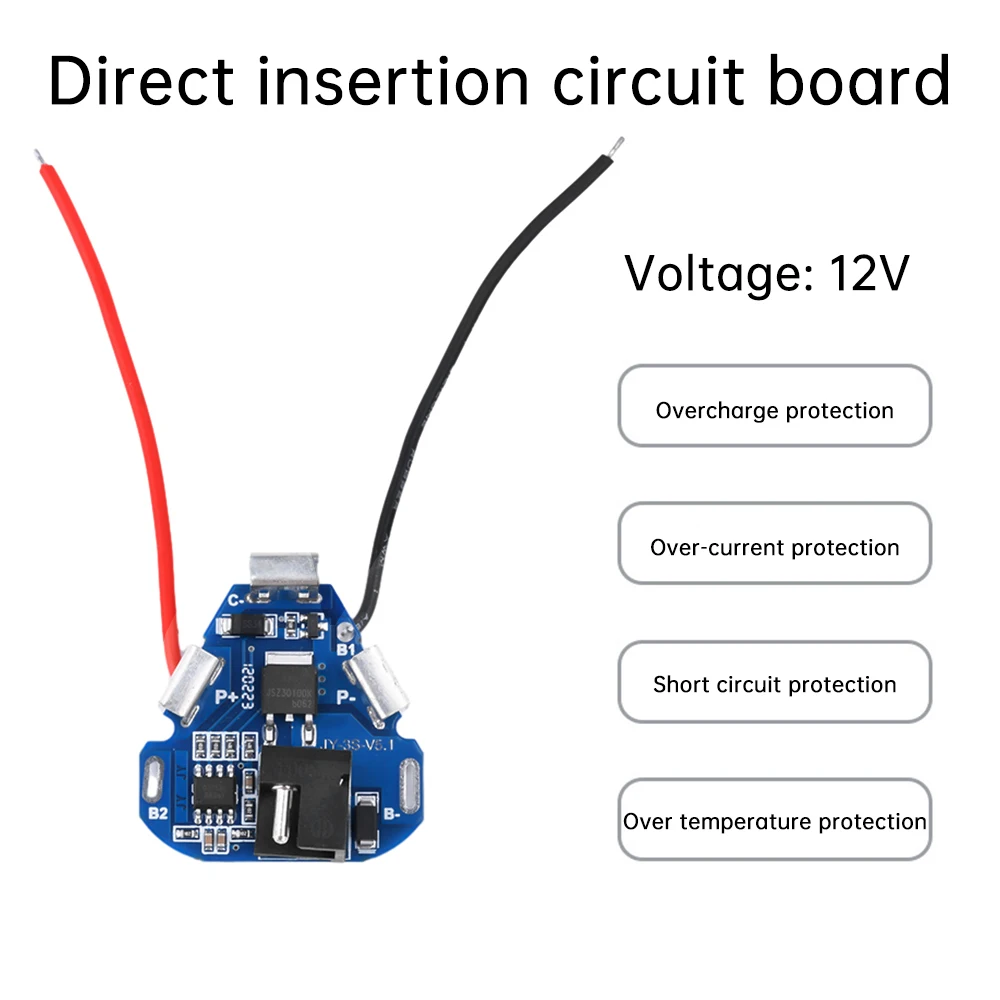 Plug-in 12V Power Tools Battery DIY Kit 3S Lithium Ion Battery Charger/Discharger Protection Board For Power Drill Chainsaw