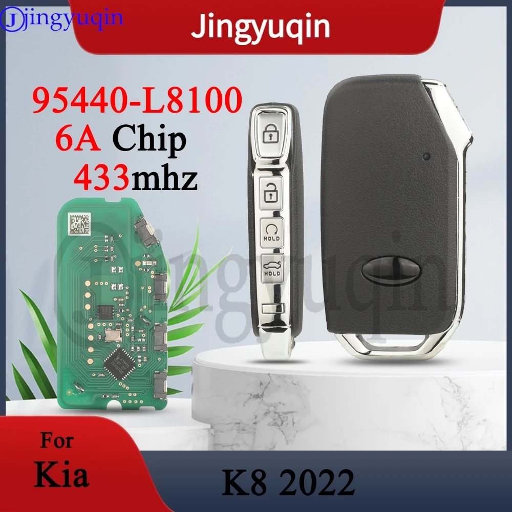 

jingyuqin 433mhz 6A Chip 95440-L8100 4 Buttons Remote Car Key Fob For Kia K8 2022 Auto Control Key Fob