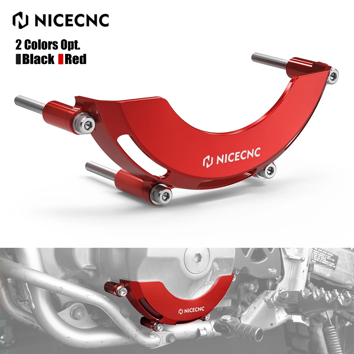 NICECNC For Honda XR650L 1993-2025 XR 650L Motorcycle Alternator Cover Guard Protector Aluminum 2025 2024 2023 2022 XR 650 L