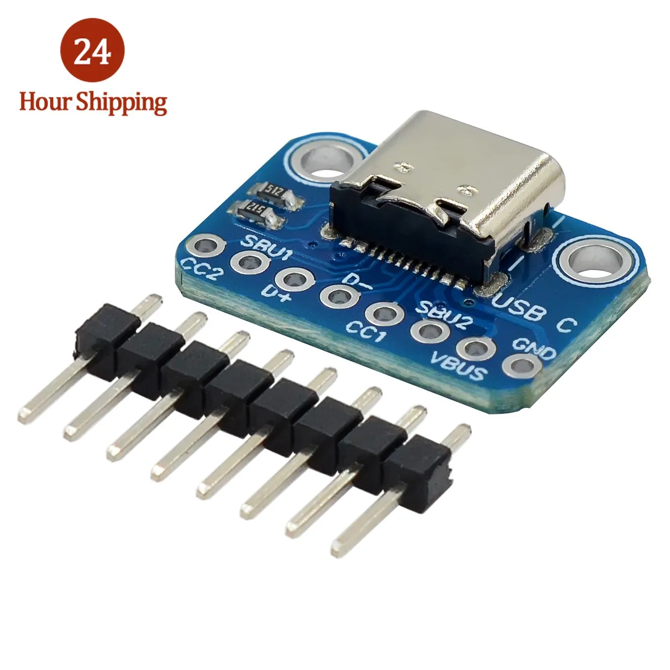 1pcs TYPE-C Female Test Board USB3.1 16P to 2.54 High Current Power Adapter Board Module for Arduino