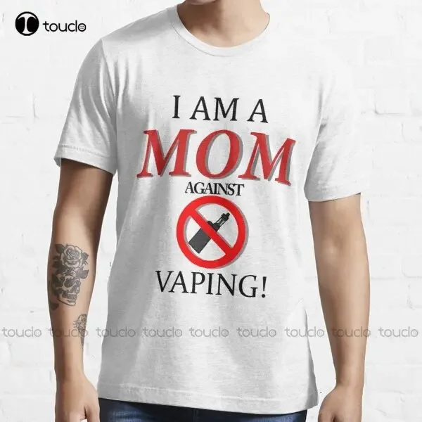I Am A Mom Against Vaping New Print T-Shirt 3D Summer Trendy Short Sleeve T-Shirt Top Men/Female Short Sleeve Top Tee Unisex