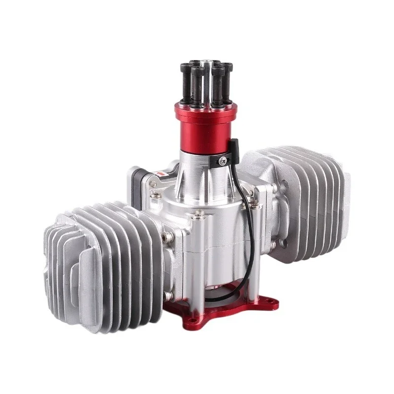 

T two cylinder model aircraft engine remote control hydraulic drone balsa wood