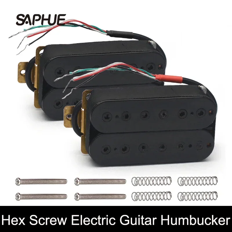 

6-String Electric Guitar Pickups Humbucker Dual in Line Adjustable Hex Screw Coil Splitting Pickup Multi-Colour