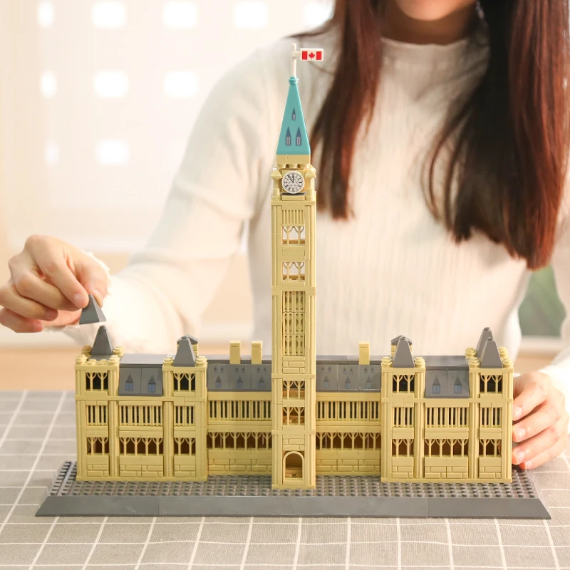 Famous Architecture Parliament Buildings 608pcs Puzzle Building Block Set MOC Bricks Kid\'s Educational Toy Juguetes 4221