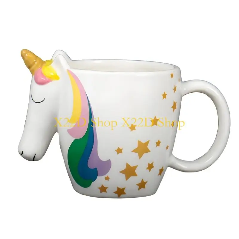X22D Unique Unicorns Coffee Mug Ceramic Construction Drinking Cup with Ergonomic Handle Drinkware For Offices Use