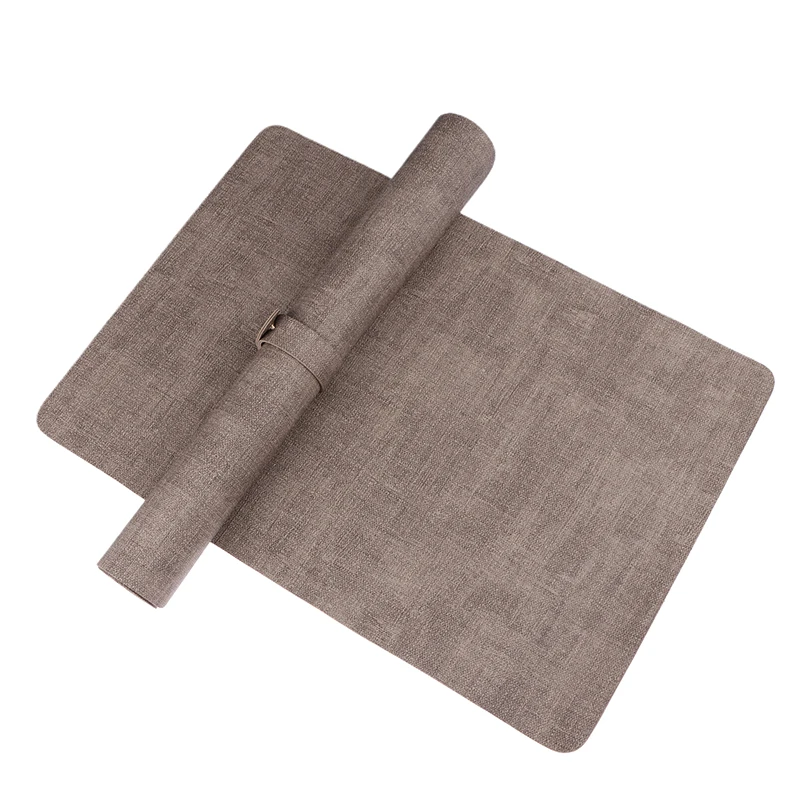Nail Art Table Mat Soft Foldable Manicure Hand Rest Pad Waterproof Scratch Easy-Clean Office Desk Mat Portable Leather Pads
