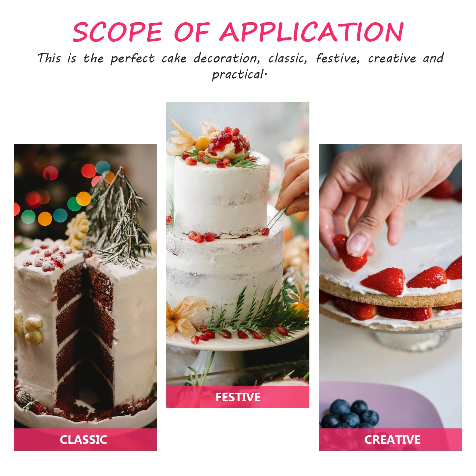 

20Pcs Christmas Cake Toppers Reindeer DIY Dessert Insert Xmas Theme Party Decoration Creative Props Cake Topper