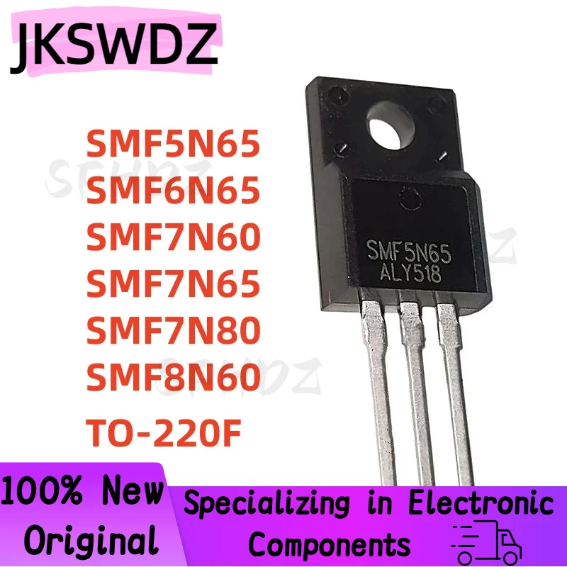 10/PCS NEW SMF5N65 SMF6N65 SMF7N65 SMF7N80 SMF7N60 TO-220F MOSFET Field effect tube