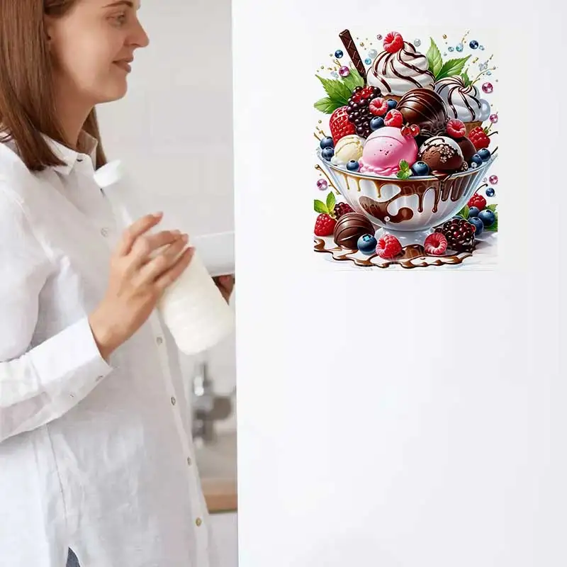 Vinyl decals, ice cream theme, living room cabinet refrigerator home decoration decal stickers AA477