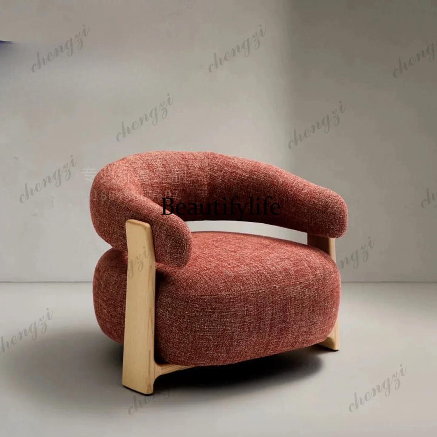 NQ52 Light luxury single sofa coffee table combination model room hotel lobby sales office reception leisure tables and chairs