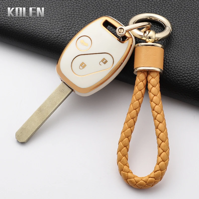 Casing Kunci Mobil TPU Fashion untuk Honda Civic Accord VII Crv Frv Insight Shuttle Stream Jazz Pelindung Gantungan Kunci Shell Fob Bag
