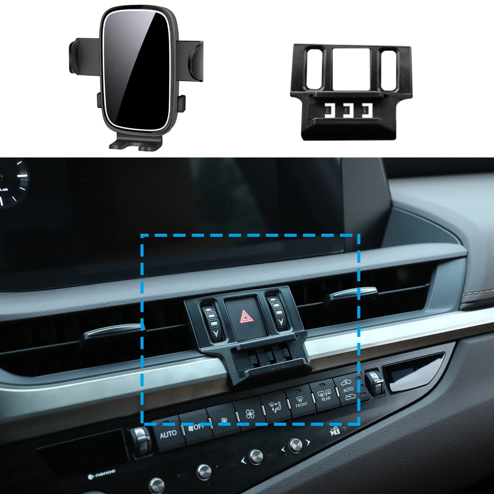 

fit for Lexus ES 200 300H 250 350 2018 2019 2020 Custom Fit Phone Holder Mount Dashboard Screen Base No Drill Car​​ accessoires
