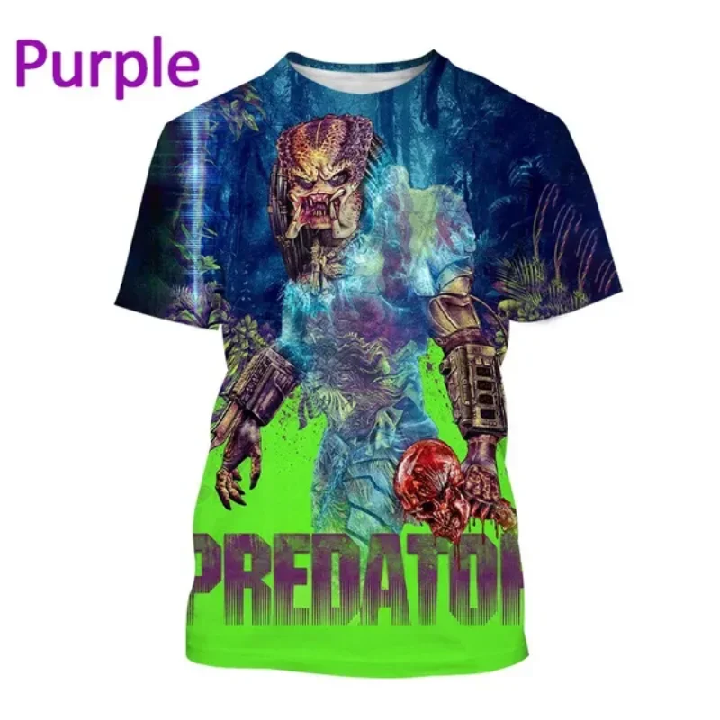 New The Predator 3D Print T-shirt Fashion Men Clothing Casual Street Unisex Round Neck Oversized T Shirt Harajuku Tops Tees