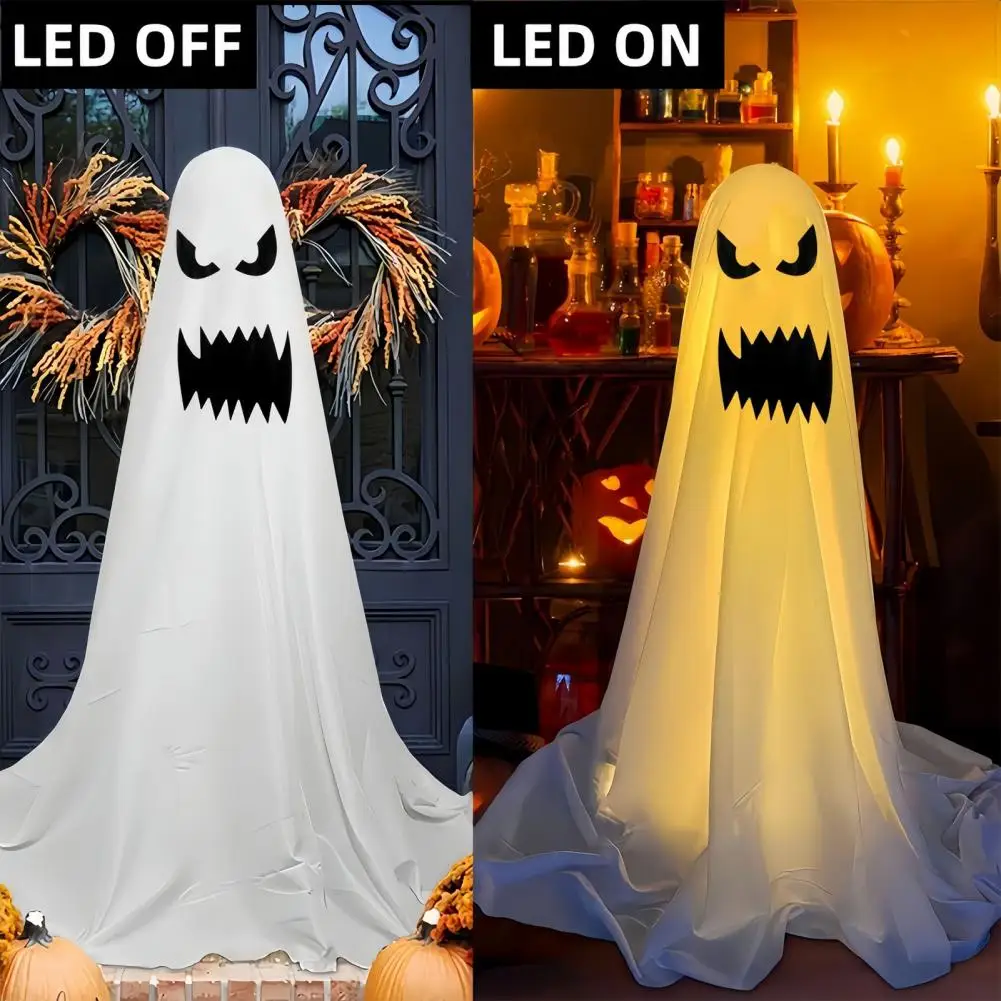 Flowing White Robe Ghost Spooky Led Halloween Ghost Decorations for Yard Garden with String Lights Realistic Ghost for Outdoor