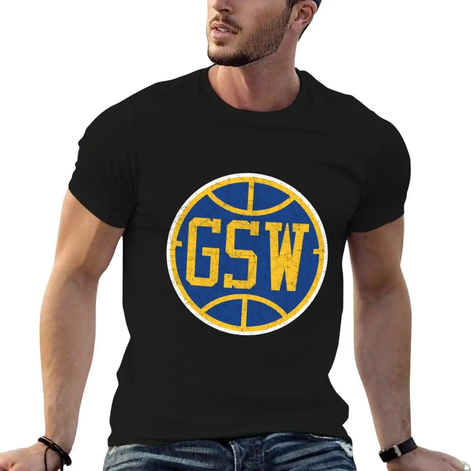 

Golden State Vintage Basketball T-Shirt anime t shirts for man t shirts for man cotton soft t shirt personalised T-shirt