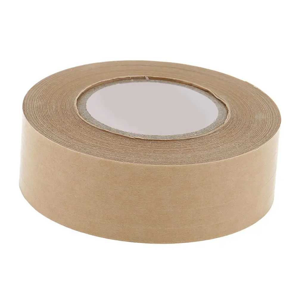 50m Kraft Paper Tape Thick Water Activated Adhesive Tape for Sealing Packages and Backing Paintings