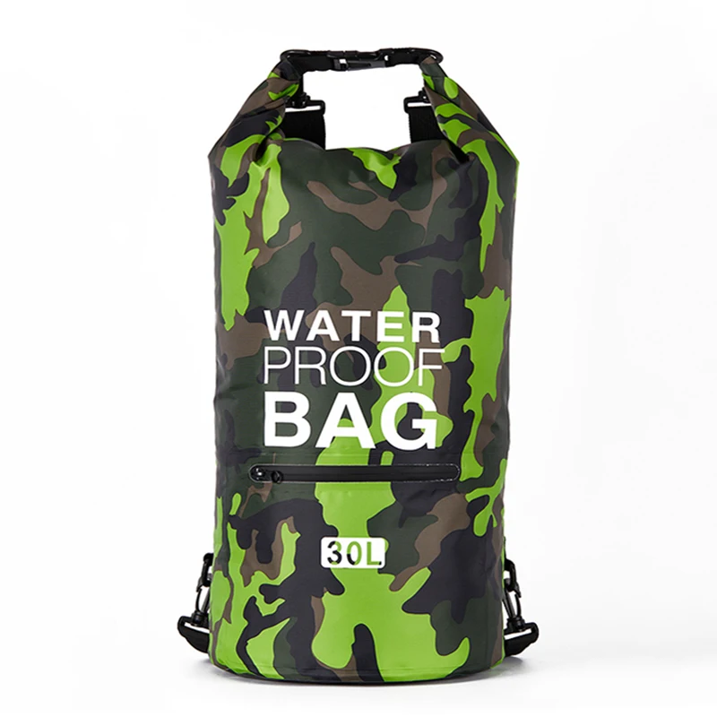 15L 20L 30L Swimming Bag Dry Bag Pool Outdoor Polyester Waterproof Camouflage Shoulder Bucket Lightweight Drifting Beach  xa28wd