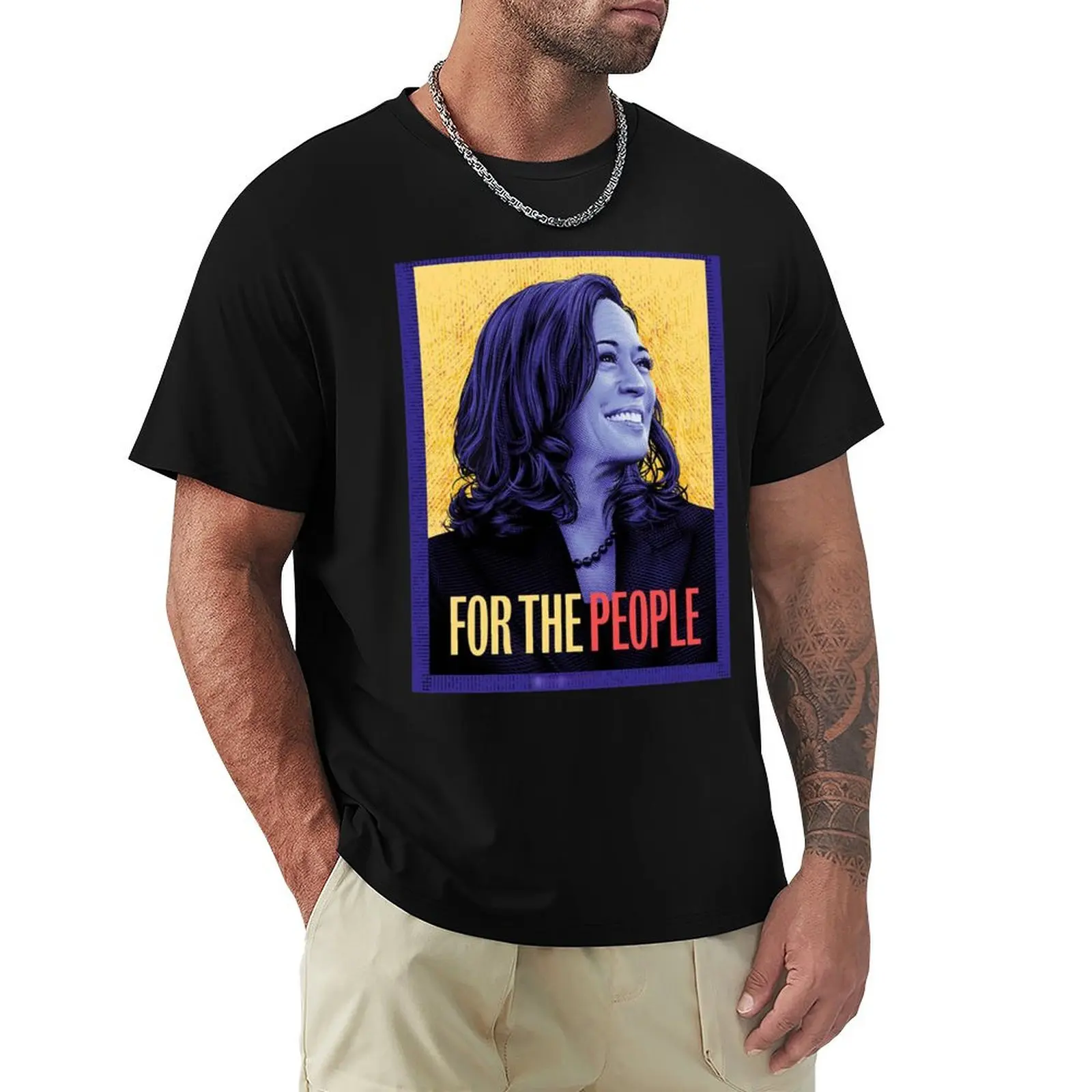 

Kamala Harris T-Shirt valentines boutique clothes man t shirt blue lock Blouse t shirt for men