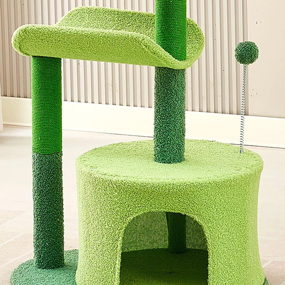 Flower Cat Climbing Frame Fun Cats Nest Cat Tree One Piece Small Rack Grinding Claw Cats Scratch Pole Multi Layer