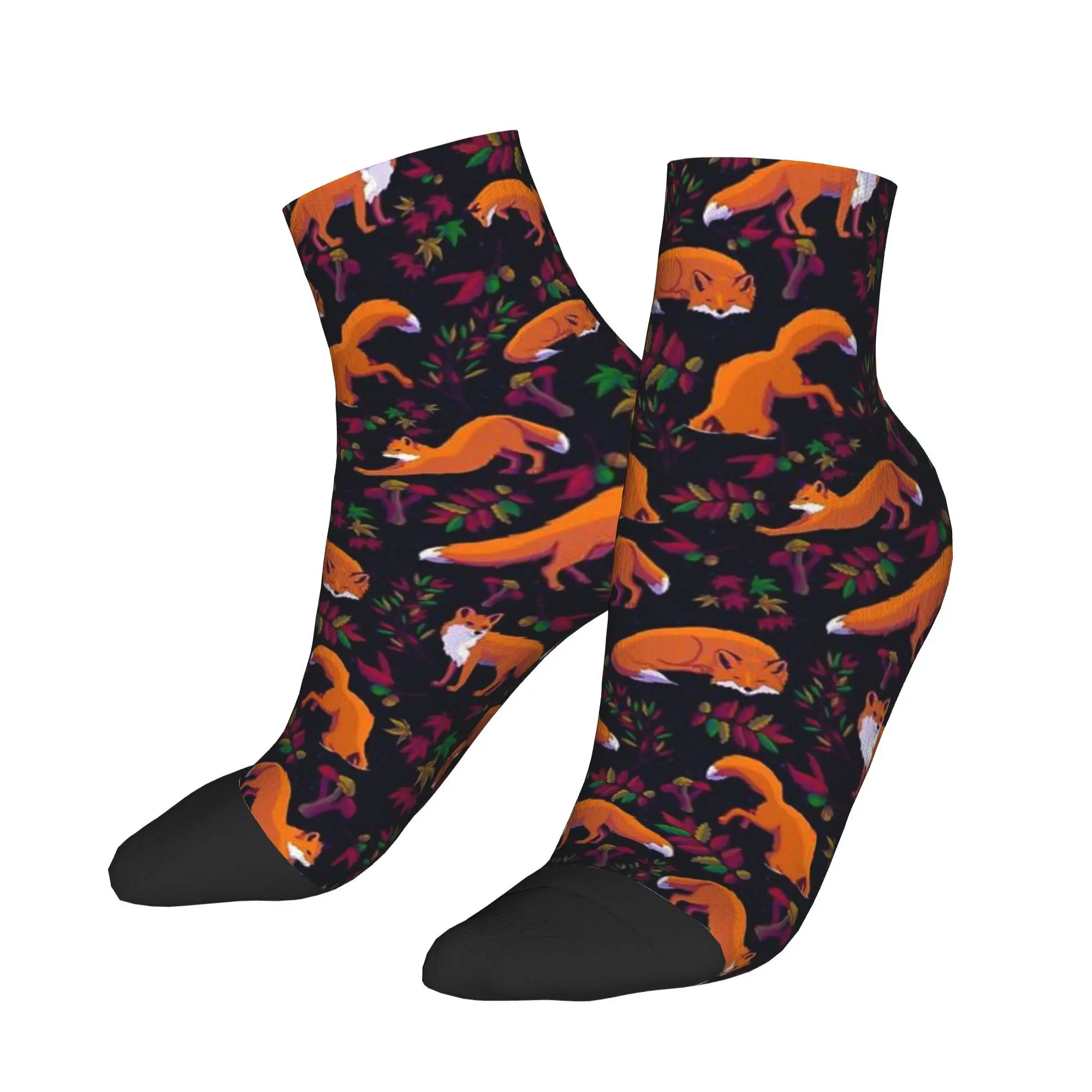 Calcetines de zorro del bosque Harajuku medias de alta calidad calcetines para todas las estaciones accesorios para regalo de cumpleaños de hombre y mujer