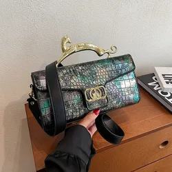 Nowy kolor damska torebka nowe torby dla kobiet metalowa rączka skórzana słynna marka designerska Crossbody modna torba na ramię mody