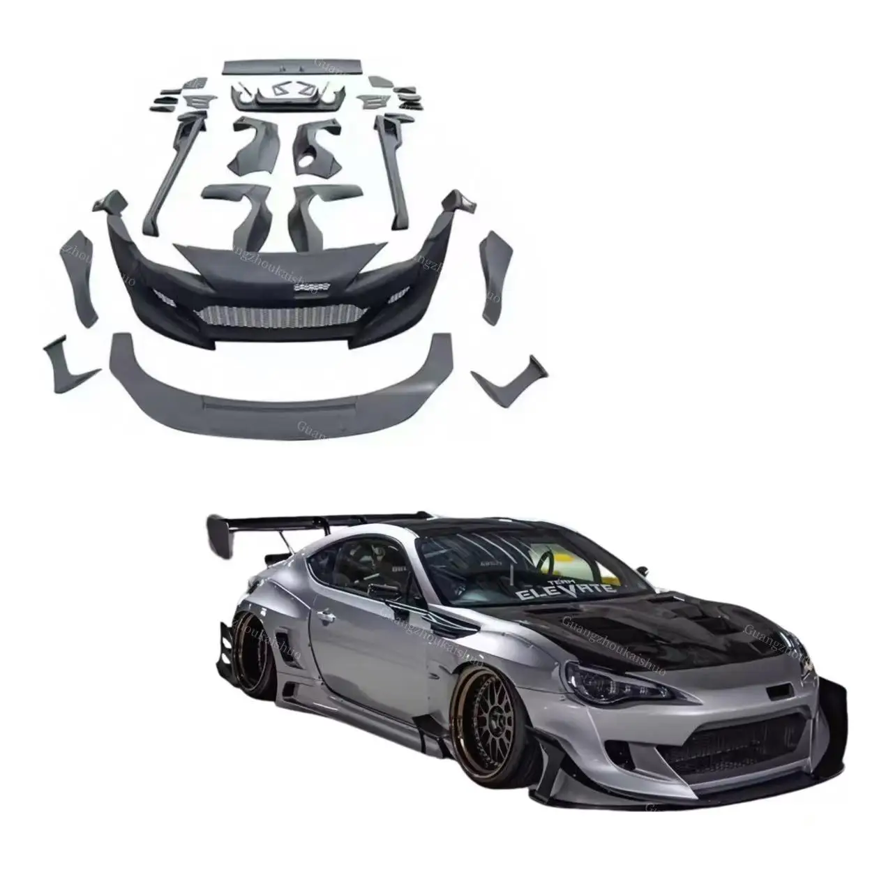 

Rocket Bunny Version 3.5 Style Wide Body Kit Front Bumper Rear Lip Side Skirt for Toyota GT86 Subaru BRZ Body Kit