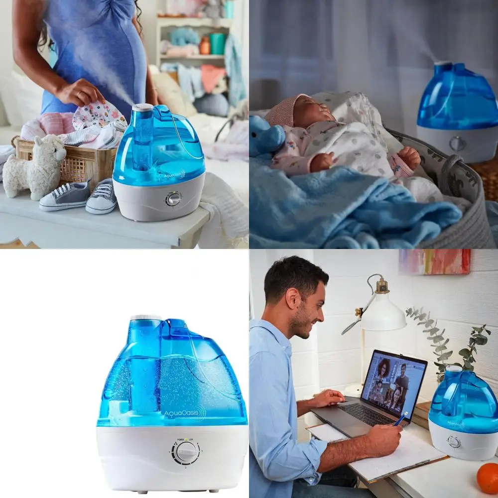 

Ультразвуковой увлажнитель воздуха 2,2 л для спален и больших помещений - бесшумная работа, регулировка на 360° ° Насадка с автоматическим отключением, идеально подходит для детских садов