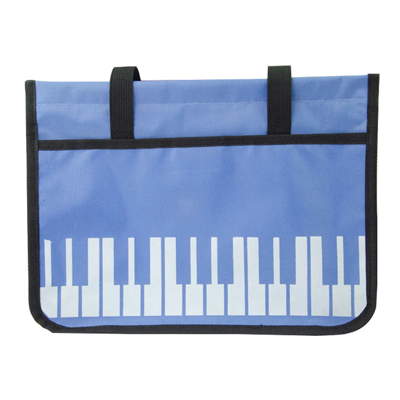 Creative Piano Keys Design Sheet Music Bag Large Capacity Wear Resistant Oxford Cloth Sheet Music Holder Thicken Fashion Handbag