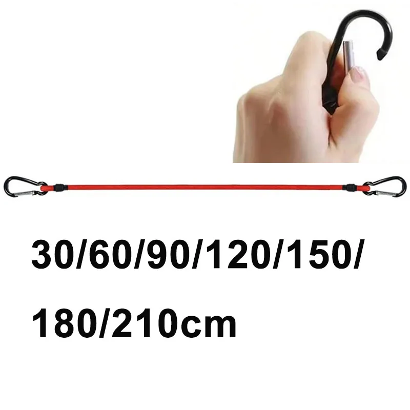 

Удобная эластичная веревка толщиной 8 мм с крючком, легкая веревка для крепления велосипеда, упаковка для автомобильного багажа, ремень для багажа на крыше