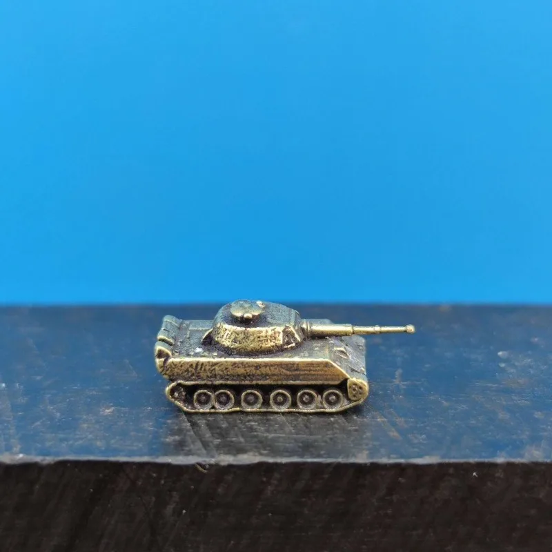 Tiger Tank Brass Miniature Metal Tank Action Figures Model Miniature Ornament Accessories Personality Desktop Office Figurine