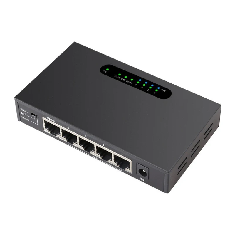 10/100mbps RJ-45 LAN アダプタイーサネットスマートスイッチャー RJ45 ハブ 5 ポート POE スイッチ VLAN インターネットスプリッタアダプタネットワークスイッチ