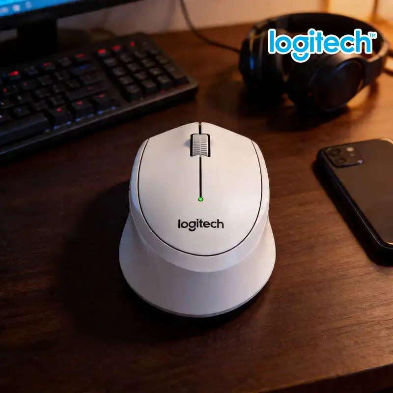 

Бесшумная беспроводная мышь Logitech M330 с USB-приемником 2,4 ГГц Nano Fast Firm для ПК, Mac, Chromebook, рабочего стола