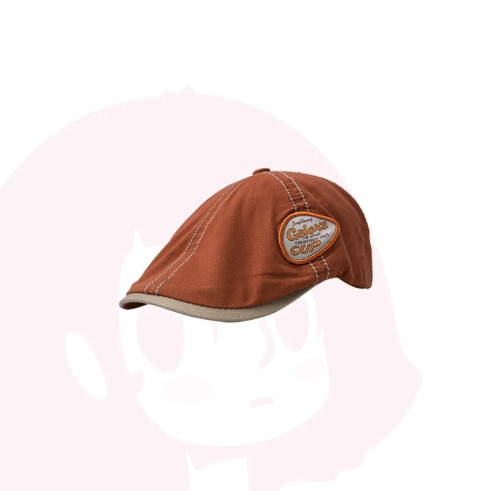 

Повседневная винтажная плоская кепка газетчика с вышивкой Y2k, шляпа художника в стиле ретро, берет контрастного цвета в японском стиле, пряная девушка