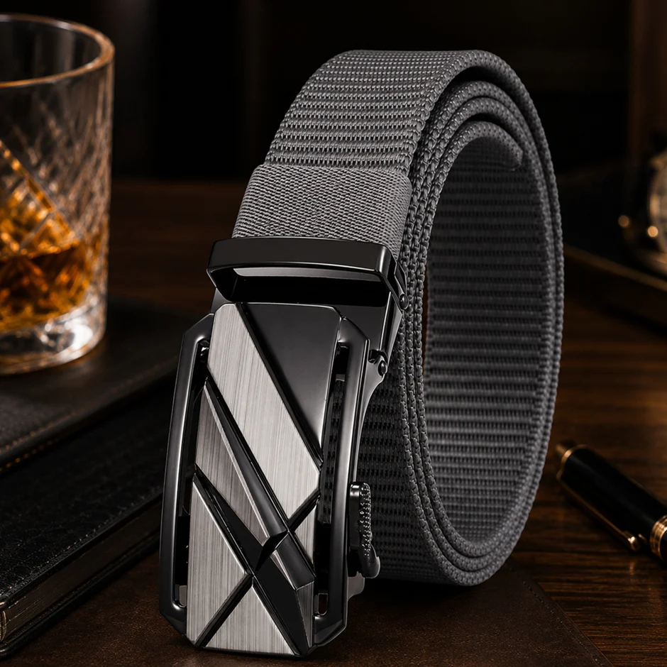 Automatic Buckle Nylon Belt Outdoor Hunting Multifunctional Tactical Male Belts 3.5cm Width Men Weave Belt Premium Quality B1211