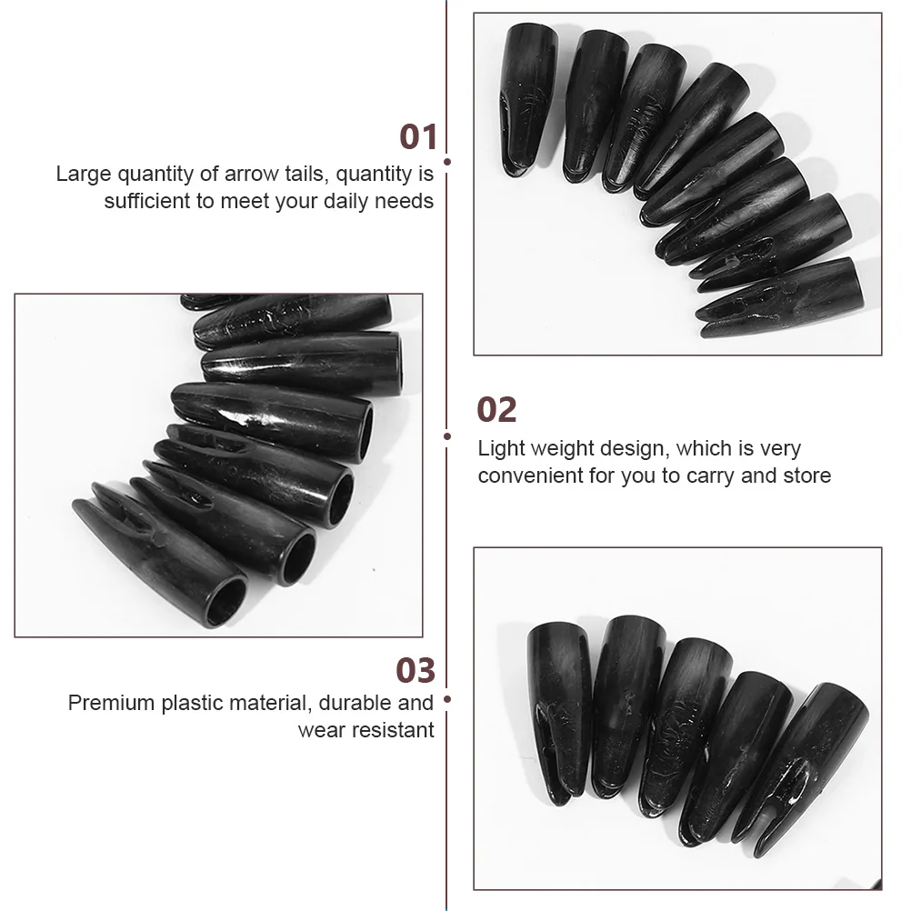

50Pcs Arrow Tail Covers Plastic Nock Protector Lightweight Professional Archery Hunting Accessories Arrow Tail Protectors