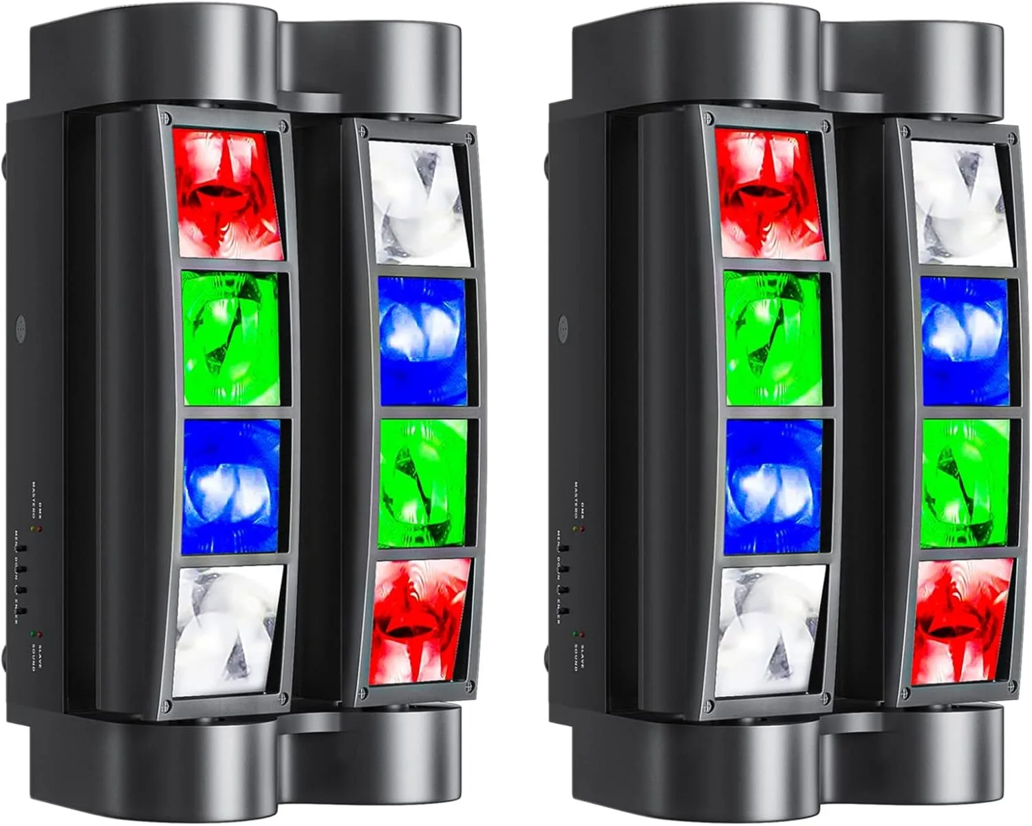 8x10W LED Double Roller Spider Moving Head Light RGBW 4in1 BeamEffect Stage Lighting DMX512 Sound Activated for DJ Disco Party